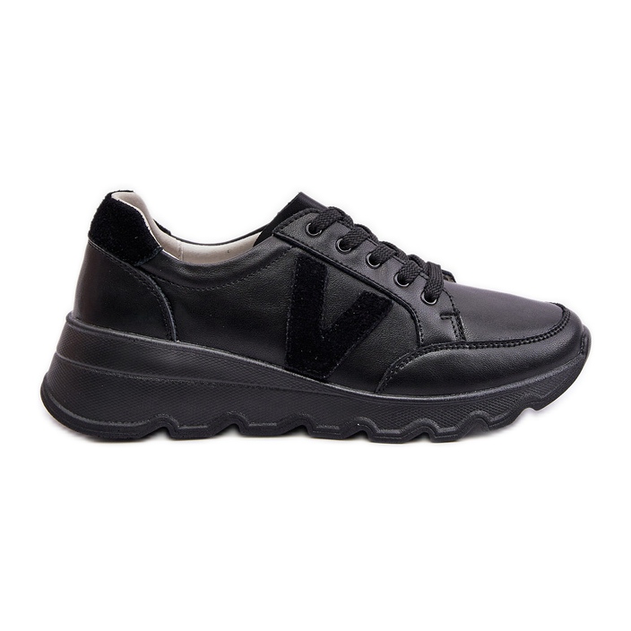 Leather Women's Sports Shoes Vinceza 7918 Black Leather Women's Sports Shoes Vinceza 7918 Black