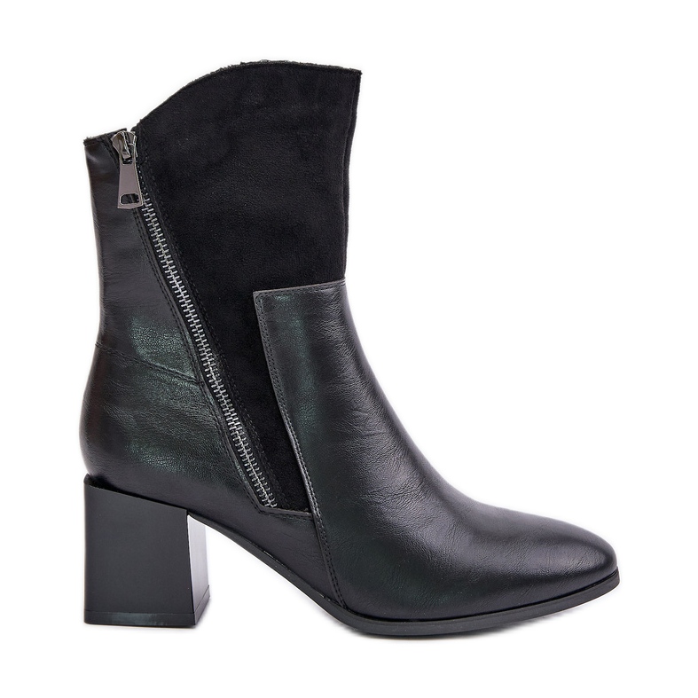 Insulated Women's Ankle Boots With High Heels Black Relabina