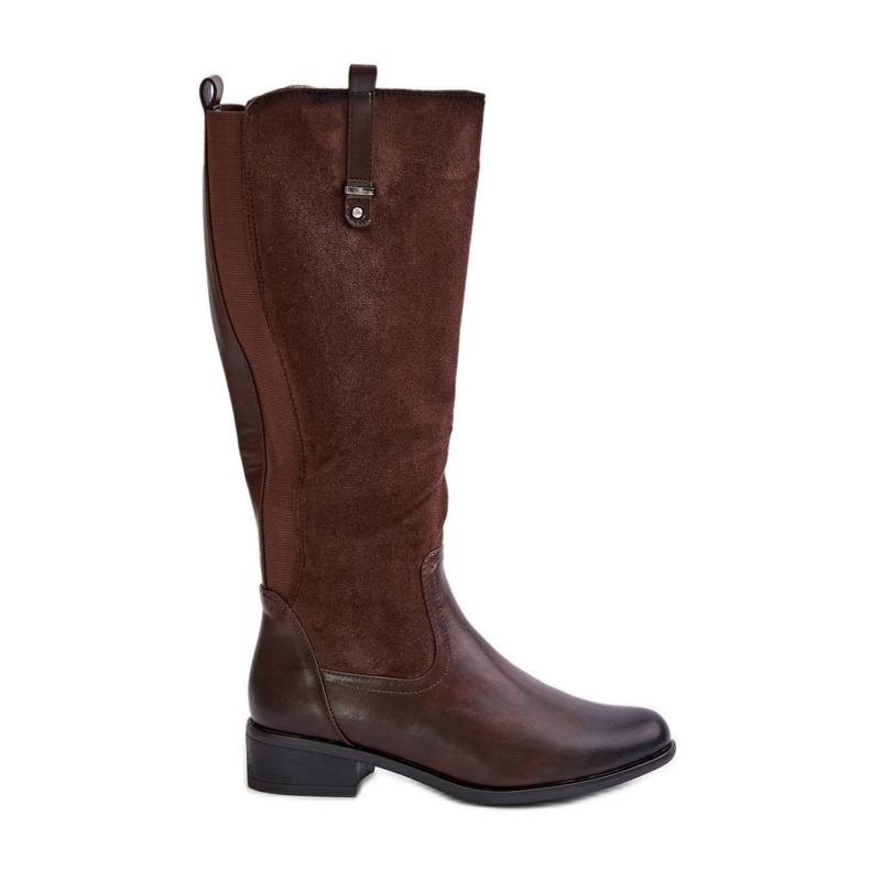 Jezzi Women's Insulated Over-the-Knee Boots With Zipper Brown Ivasira