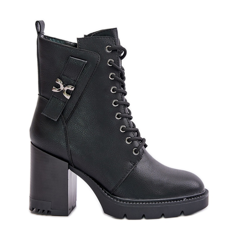 Jezzi Insulated Ankle Boots With Gold Detail Black Ivarisse