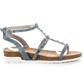 KYLIE Wedge Sandals blue