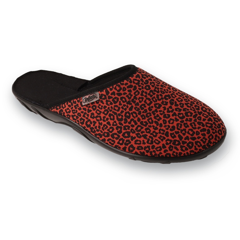 Befado women's slippers with pattern 235D206 orange/black