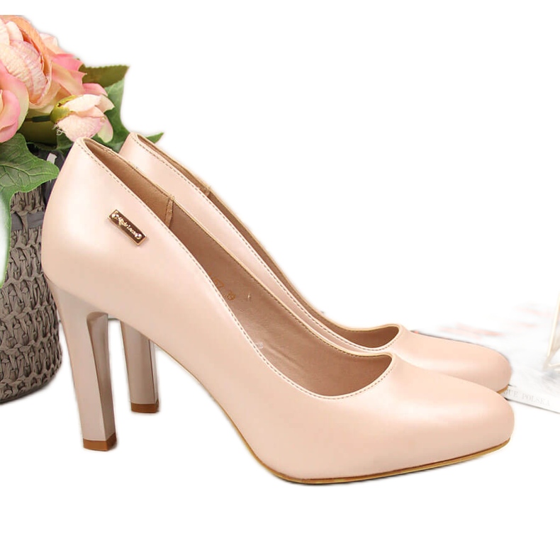 Sergio Leone pearl powder pumps on the block pink