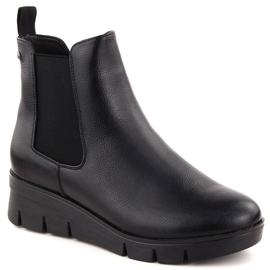 Women's ankle boots, wedges, black, Potocki 12433