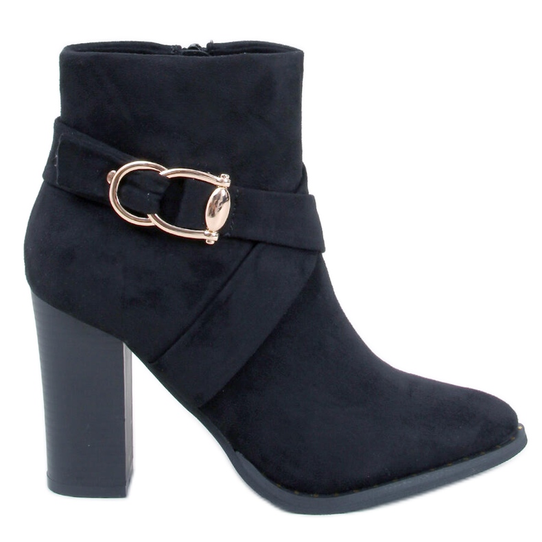 Janisa Black high-heeled ankle boots
