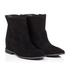 BUTDAM Kwk wedge boots leather suede black
