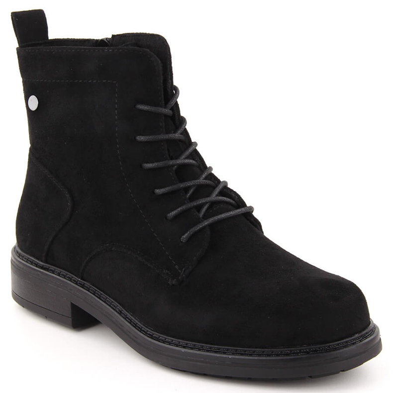 Women's suede boots black Sergio Leone BT590