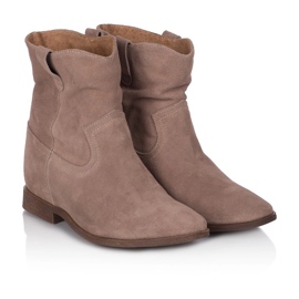 BUTDAM Kwk wedge boots leather suede beige BUTDAM Kwk wedge boots leather suede beige