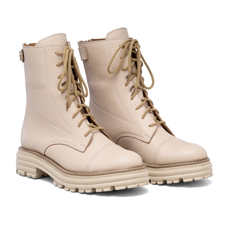 Women's Workers Leather Beige Butdam WOR1