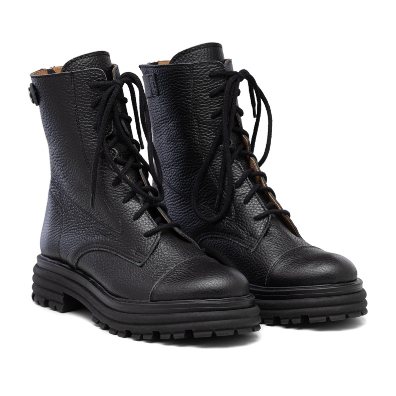 Women's Work Boots Leather Black Butdam WOR1 Women's Work Boots Leather Black Butdam WOR1