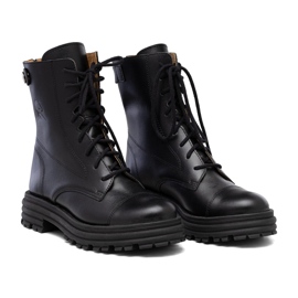 Women's Work Boots Leather Black Butdam WOR1