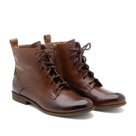 BUTDAM Lace-up leather ankle boots Trw grain brown