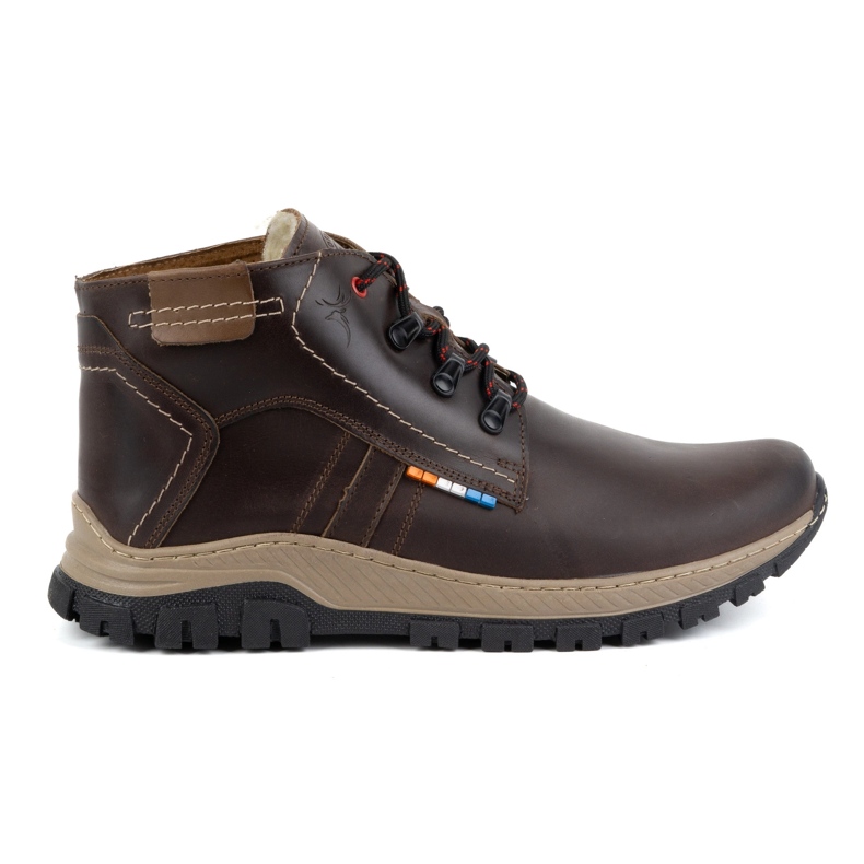 Olivier Men's leather winter boots 119GT brown Olivier Men's leather winter boots 119GT brown
