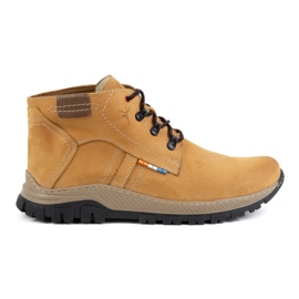 Olivier Men's winter leather boots 119GT yellow