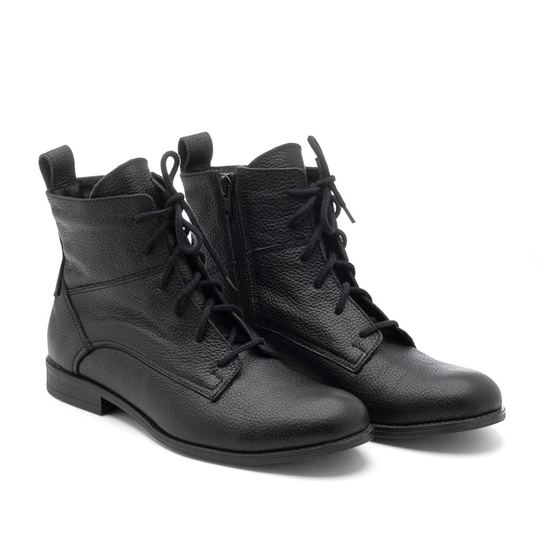 Women's lace-up boots leather black BUTDAM Trw