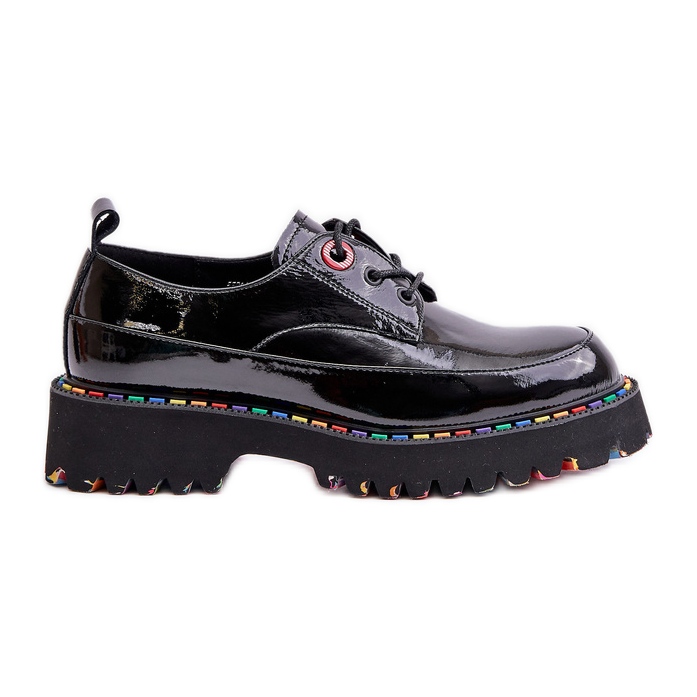 Patent Leather Women's Lace-up Shoes Artiker 55C0497 Black
