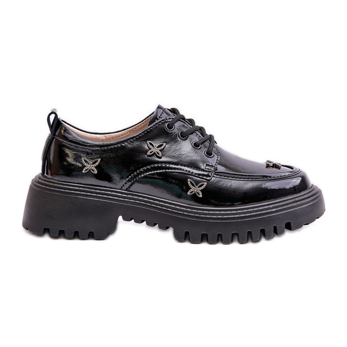 Patent Leather Women's Shoes With Decorations Natural Leather Artiker 55C1011 Black Patent Leather Women's Shoes With Decorations Natural Leather Artiker 55C1011 Black