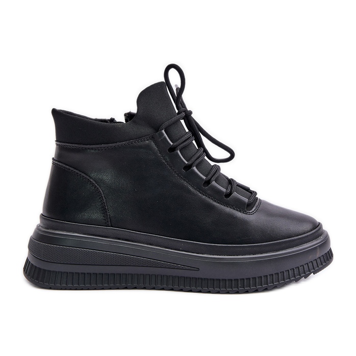 Light Leather Platform Sports Shoes Artiker 55C1041 Black Light Leather Platform Sports Shoes Artiker 55C1041 Black