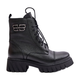 Zazoo 60486 Leather Work Boots Insulated Black