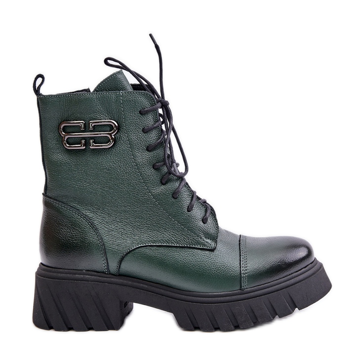 Zazoo 60486 Leather Work Boots Insulated Dark Green Zazoo 60486 Leather Work Boots Insulated Dark Green