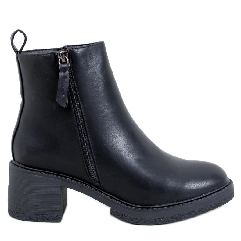 Guire Black Heeled Ankle Boots