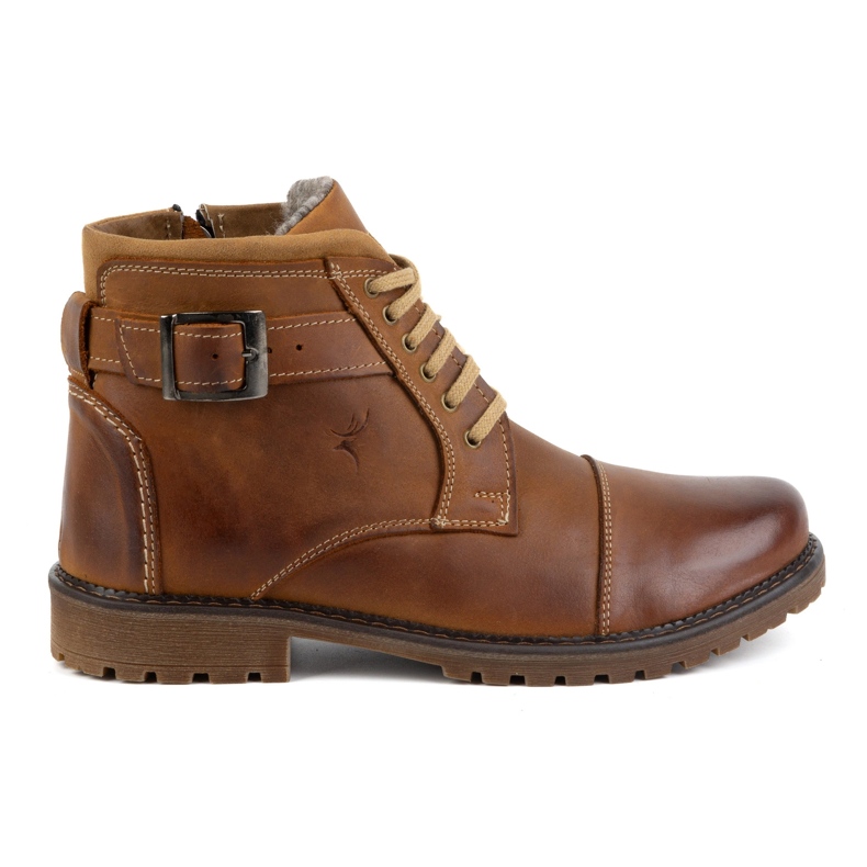 Olivier Men's Winter Shoes Lace-up Boots 136GT Brown Olivier Men's Winter Shoes Lace-up Boots 136GT Brown