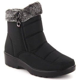 Women's snow boots with fur black Vinceza 86231