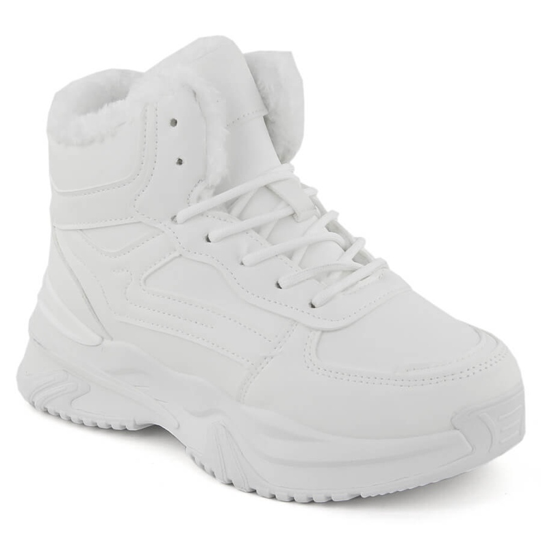 Women's sneakers ankle boots insulated white Vinceza 34684