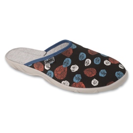 Befado women's slippers with a pattern 235D201, black