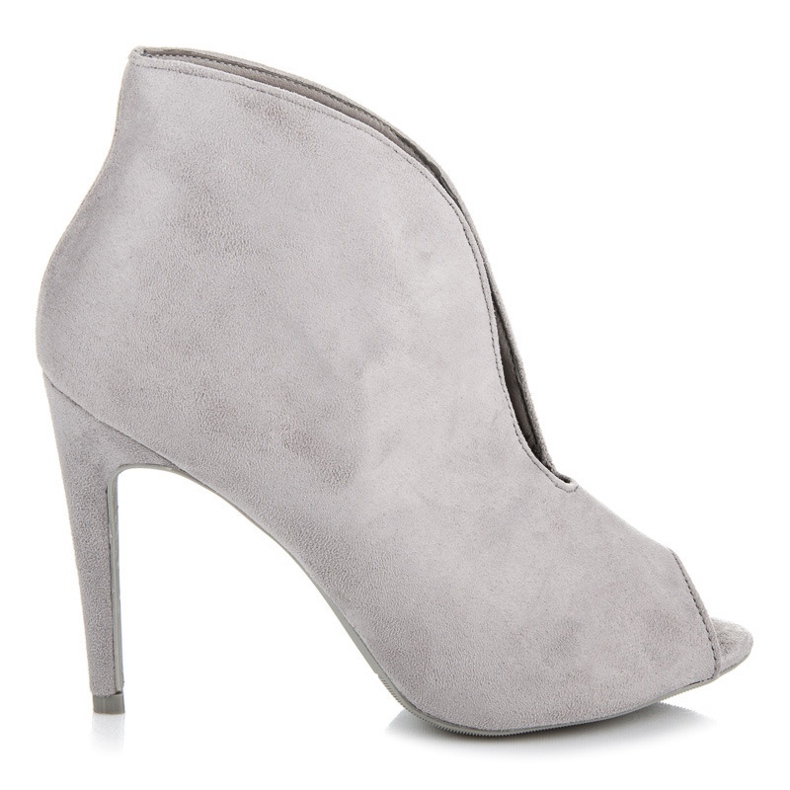 Vices Elegant open toe boots grey