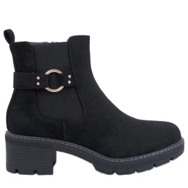 Airon Black Low Heel Chelsea Boots