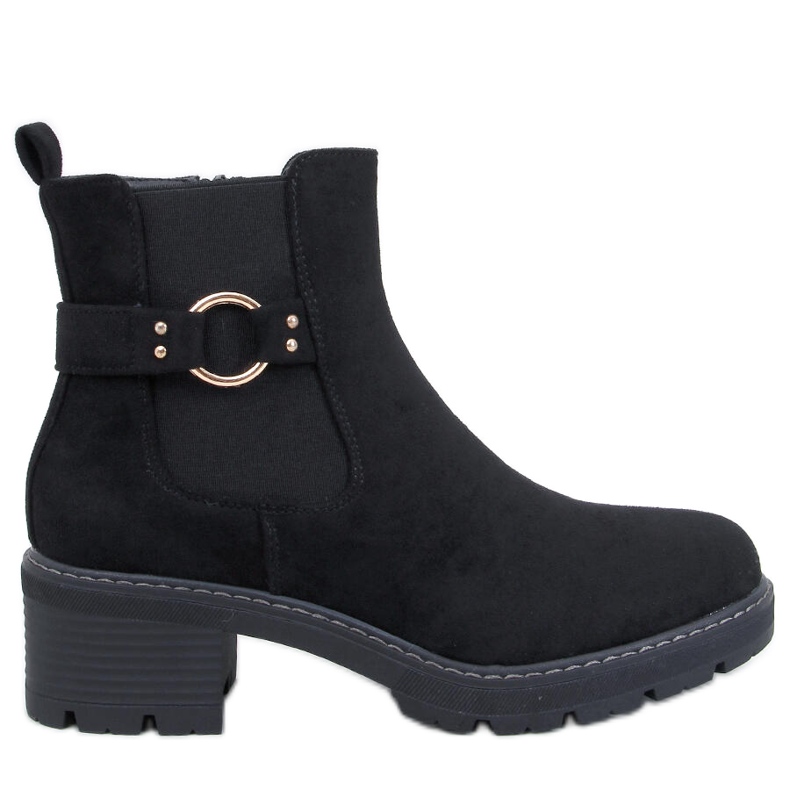 Airon Black Low Heel Chelsea Boots