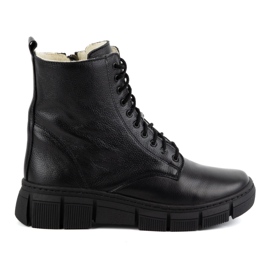 WASAK Women's winter boots insulated leather 0660W black WASAK Women's winter boots insulated leather 0660W black