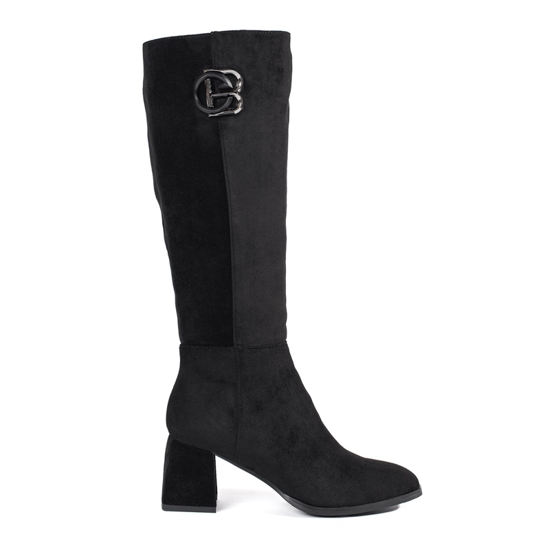 Goodin Black suede over the knee boots for women