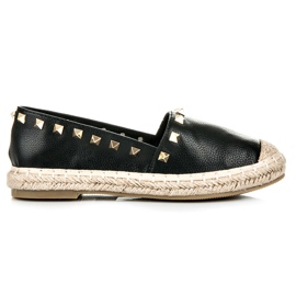 Espadrilles with studs black