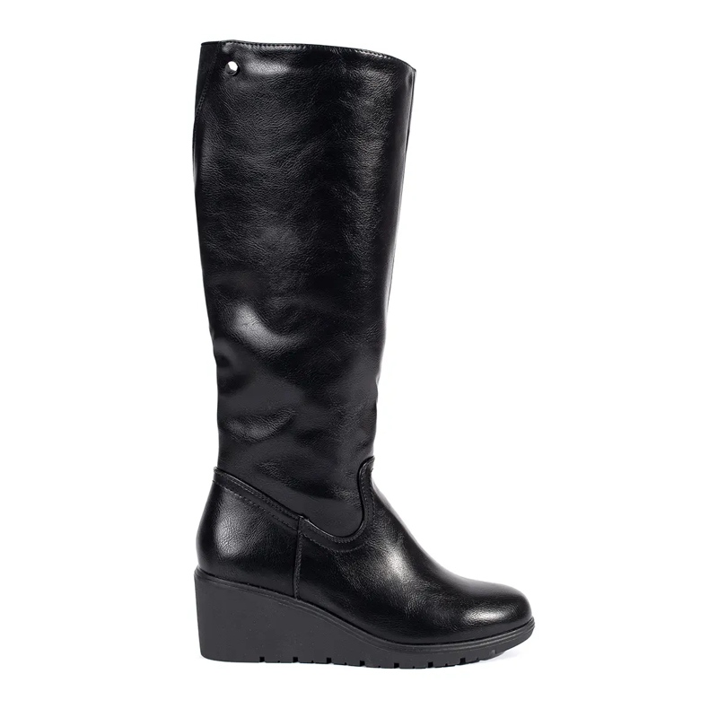 Black women's wedge boots Black women's wedge boots