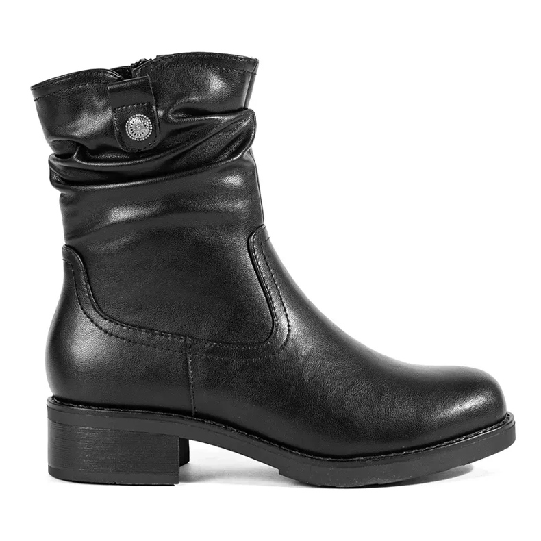 Black leather insulated ankle boots for women Sergio Leone Black leather insulated ankle boots for women Sergio Leone