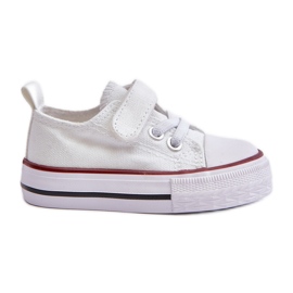 Children s Sneakers Fabric Velcro White Daloma KeeShoes