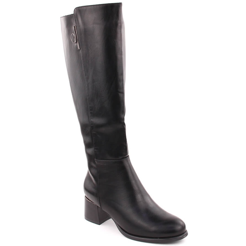 Women's insulated high-heeled boots, black Jezzi MR2481-3 Women's insulated high-heeled boots, black Jezzi MR2481-3