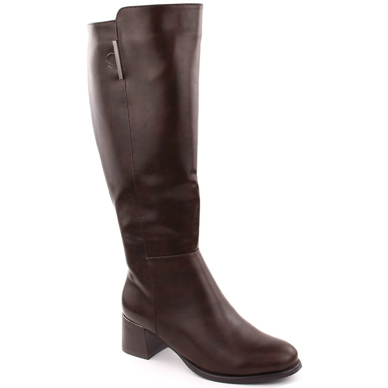 Women's brown insulated high-heeled boots Jezzi MR2481-3