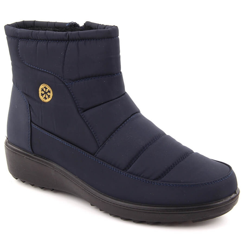 Women's navy blue snow boots Unisoft 7997