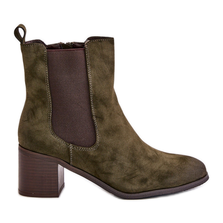 Insulated women's ankle boots, dark green, Radeya