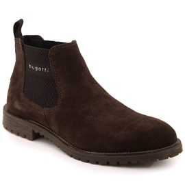 Men's leather insulated Chelsea boots brown Bugatti OO153224 Men's leather insulated Chelsea boots brown Bugatti OO153224