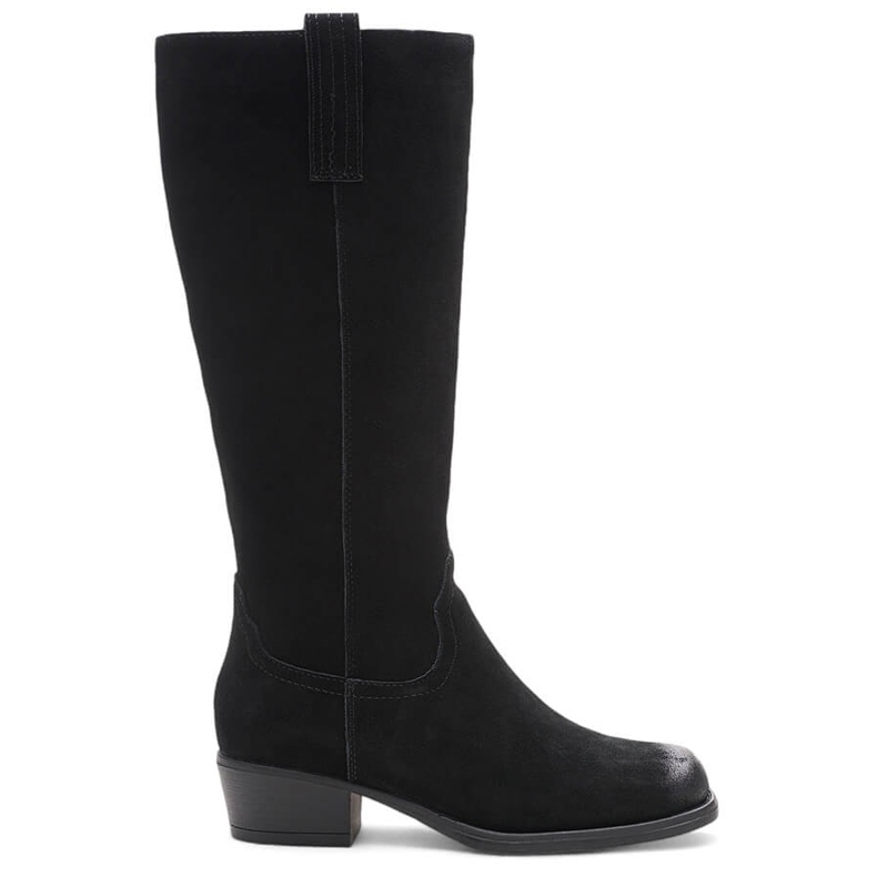 Leather women's black cowboy boots by Sergio Leone KZ268 Leather women's black cowboy boots by Sergio Leone KZ268