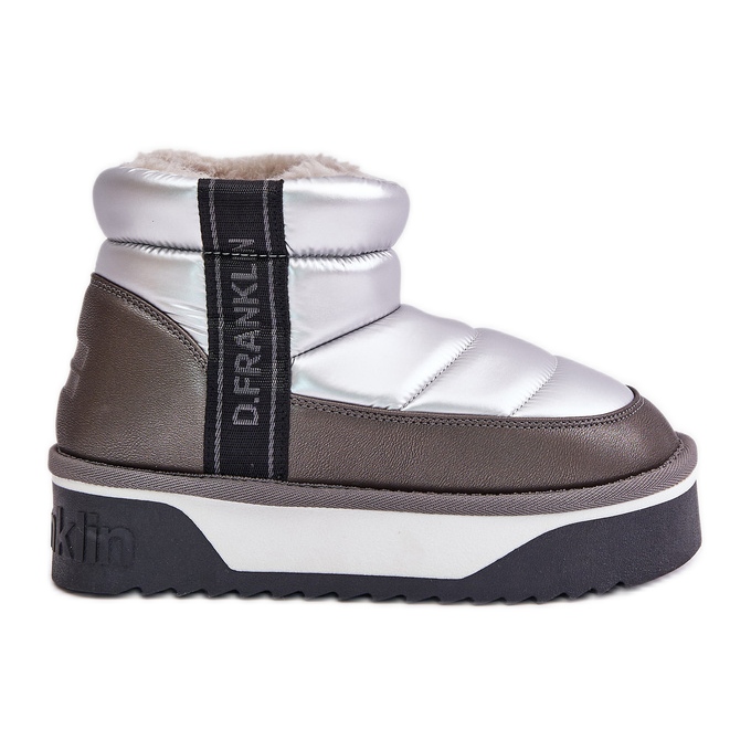 Low Snow Boots With a Thick Sole D.Franklin DFSH371010 Silver grey