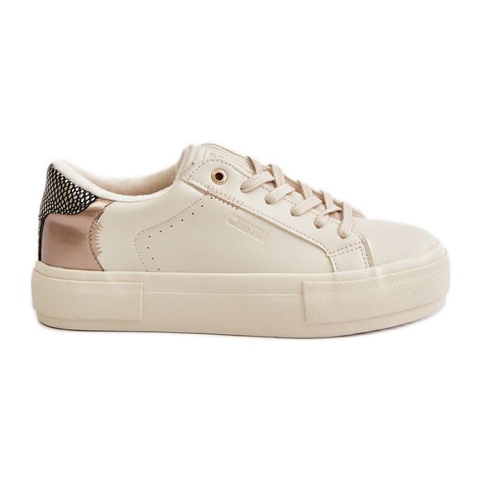 Insulated Women's Sneakers on the Big Star Platform OO274A454 Beige