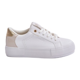 Women's Insulated Sneakers on the Big Star Platform OO274A452 White