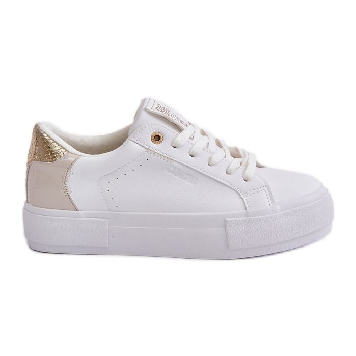 Women's Insulated Sneakers on the Big Star Platform OO274A452 White