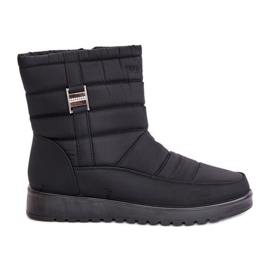 Women's Light Zippered Snow Boots Black Mezitha
