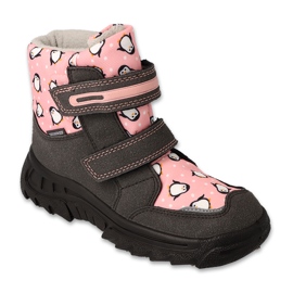 Befado Trekking Boots With Membrane 615X001 gray/pink grey Befado Trekking Boots With Membrane 615X001 gray/pink grey